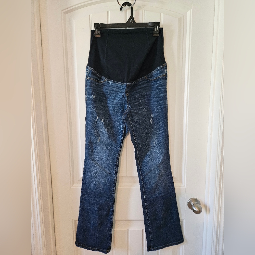 Isabel Maternity by Ingrid & Isabel Dark Blue Flare Jeans